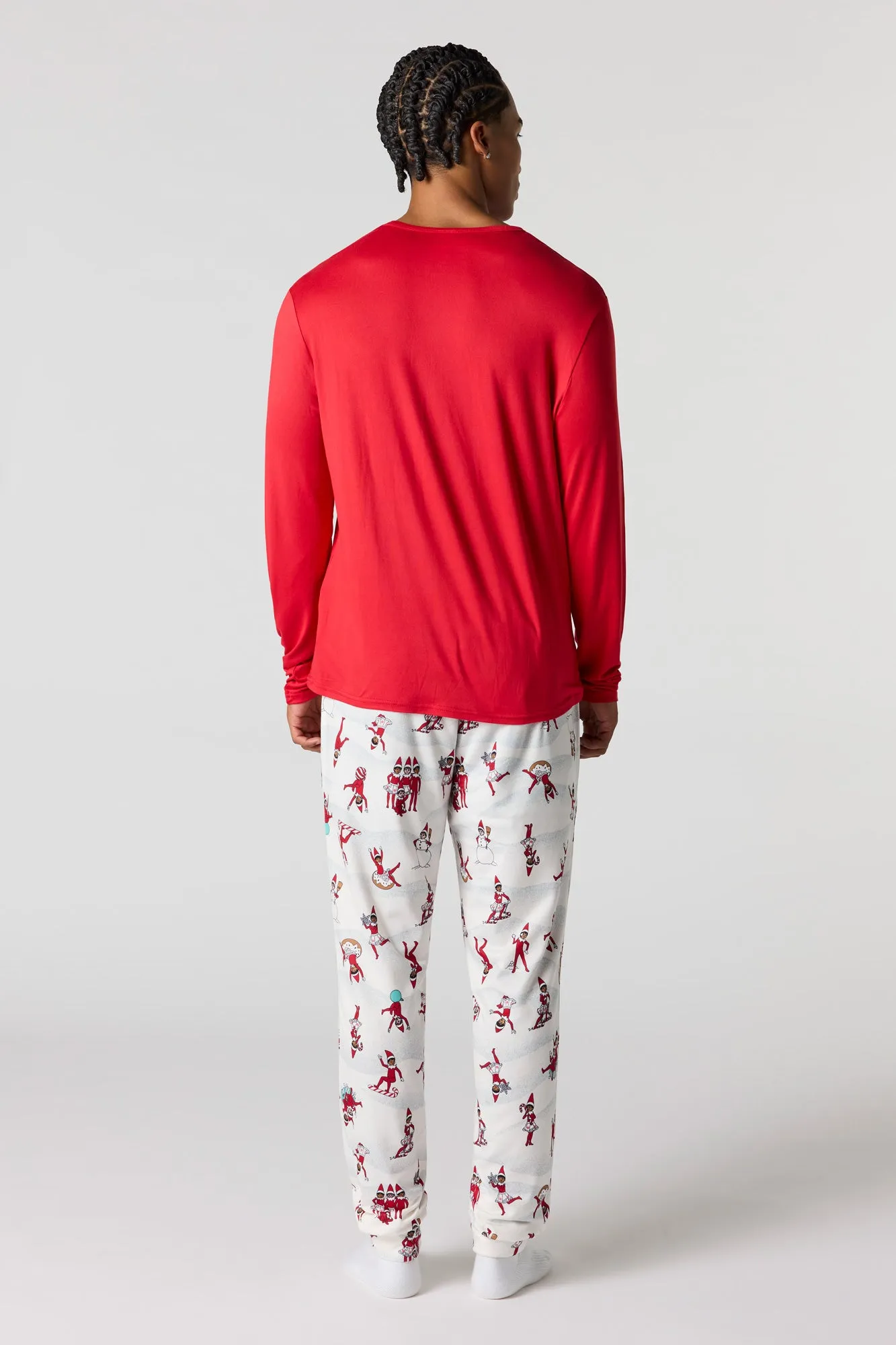 Mens Fammy Jammies Merry Vibes The Elf on the Shelf® Pajama Set sold by Urban Planet product image thumbnail 4