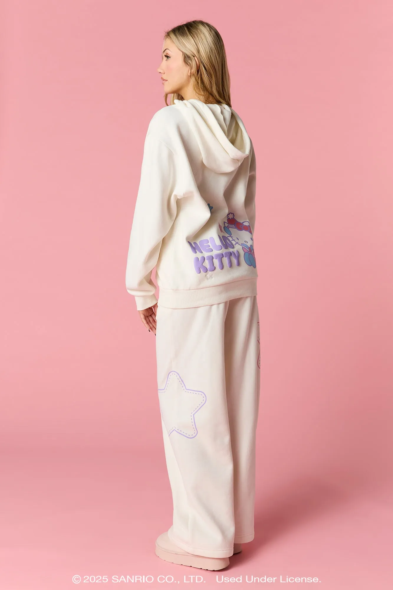 Hello Kitty® Winter Embroidered Fleece Sweatpant sold by Urban Planet product image thumbnail 3