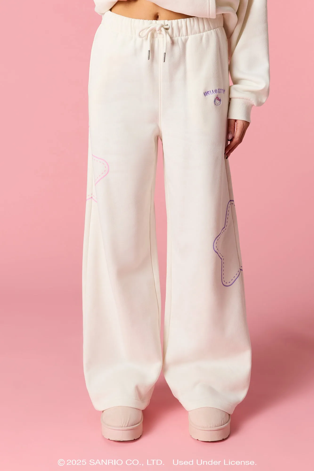 Hello Kitty® Winter Embroidered Fleece Sweatpant sold by Urban Planet product image thumbnail 2
