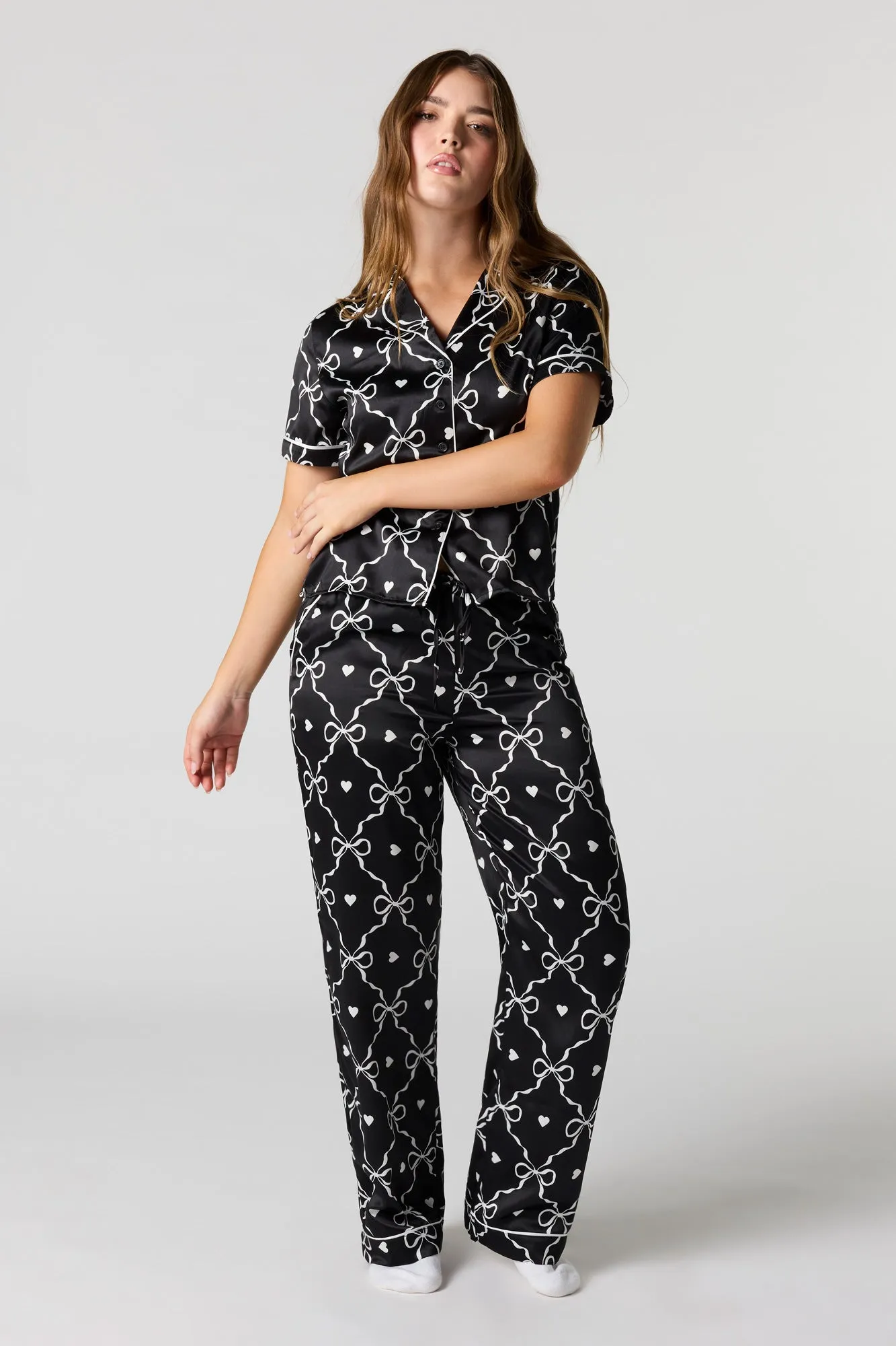 Satin Pajama Pant sold by Urban Planet product image thumbnail 4
