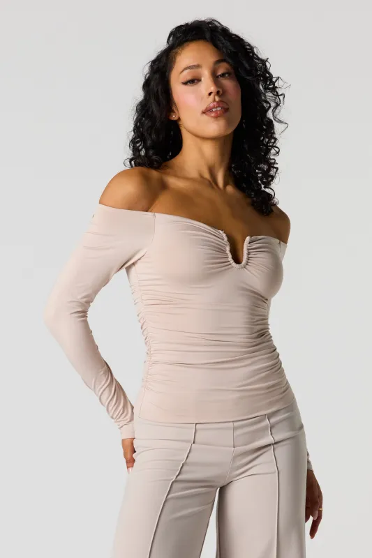 Contour Metal Accent Off-Shoulder Top sold by Urban Planet