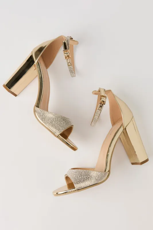 Rhinestone Ankle Band High Heel sold by Urban Planet