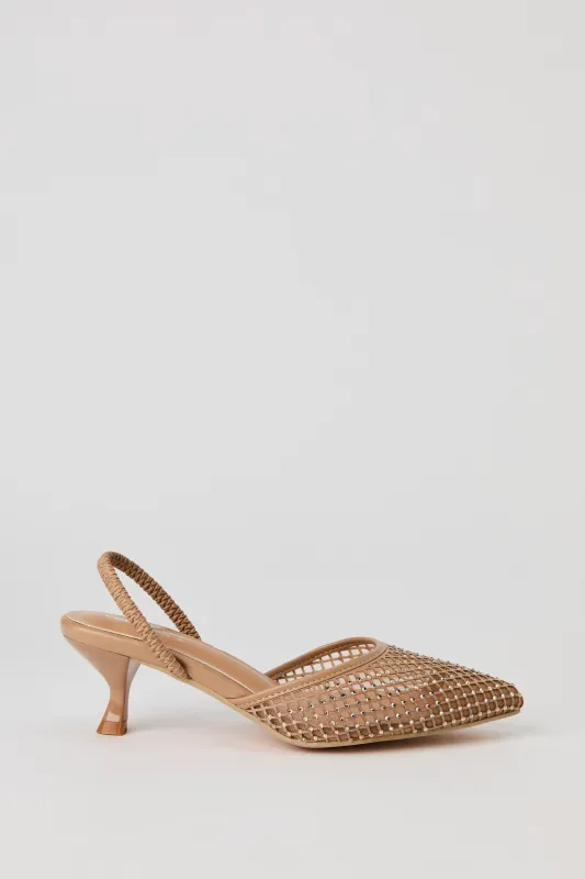Rhinestone Slingback Pump sold by Urban Planet