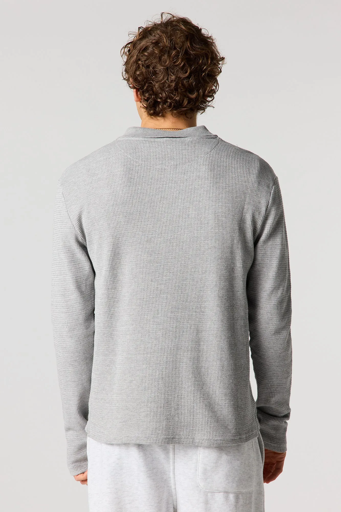 Waffle Knit Polo Top sold by Urban Planet product image thumbnail 5