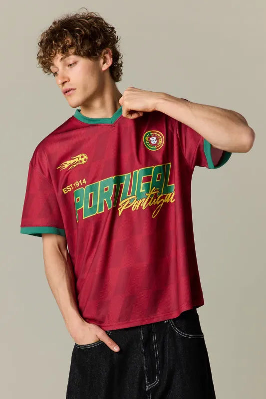 Portugal Graphic Mesh Soccer Jersey sold by Urban Planet