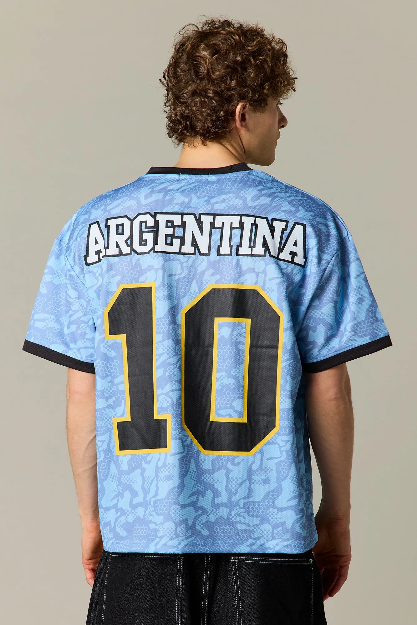 Argentina Graphic Mesh Soccer Jersey sold by Urban Planet product image thumbnail 2
