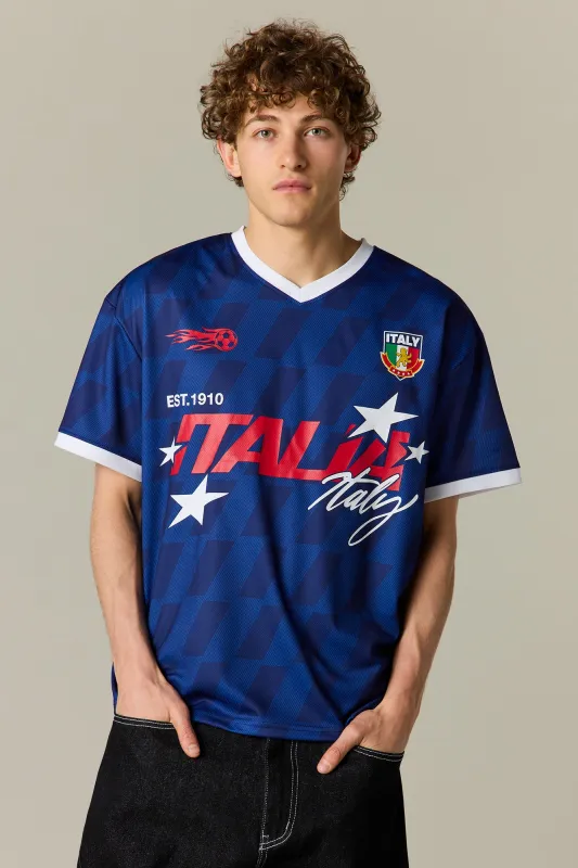 Italy Graphic Mesh Soccer Jersey sold by Urban Planet