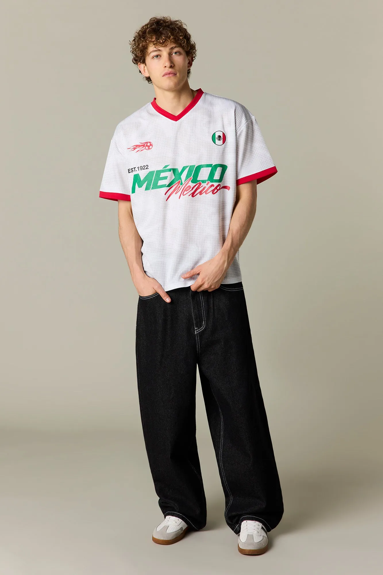 Mexico Graphic Mesh Soccer Jersey sold by Urban Planet product image thumbnail 3