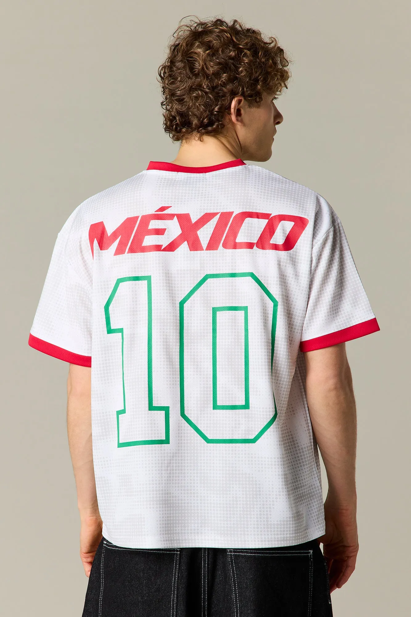 Mexico Graphic Mesh Soccer Jersey sold by Urban Planet product image thumbnail 2