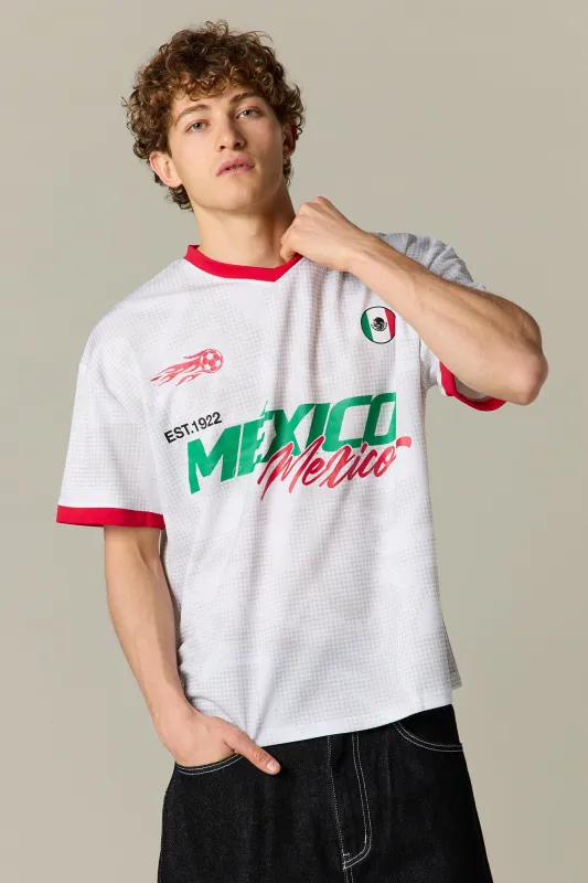 Mexico Graphic Mesh Soccer Jersey sold by Urban Planet