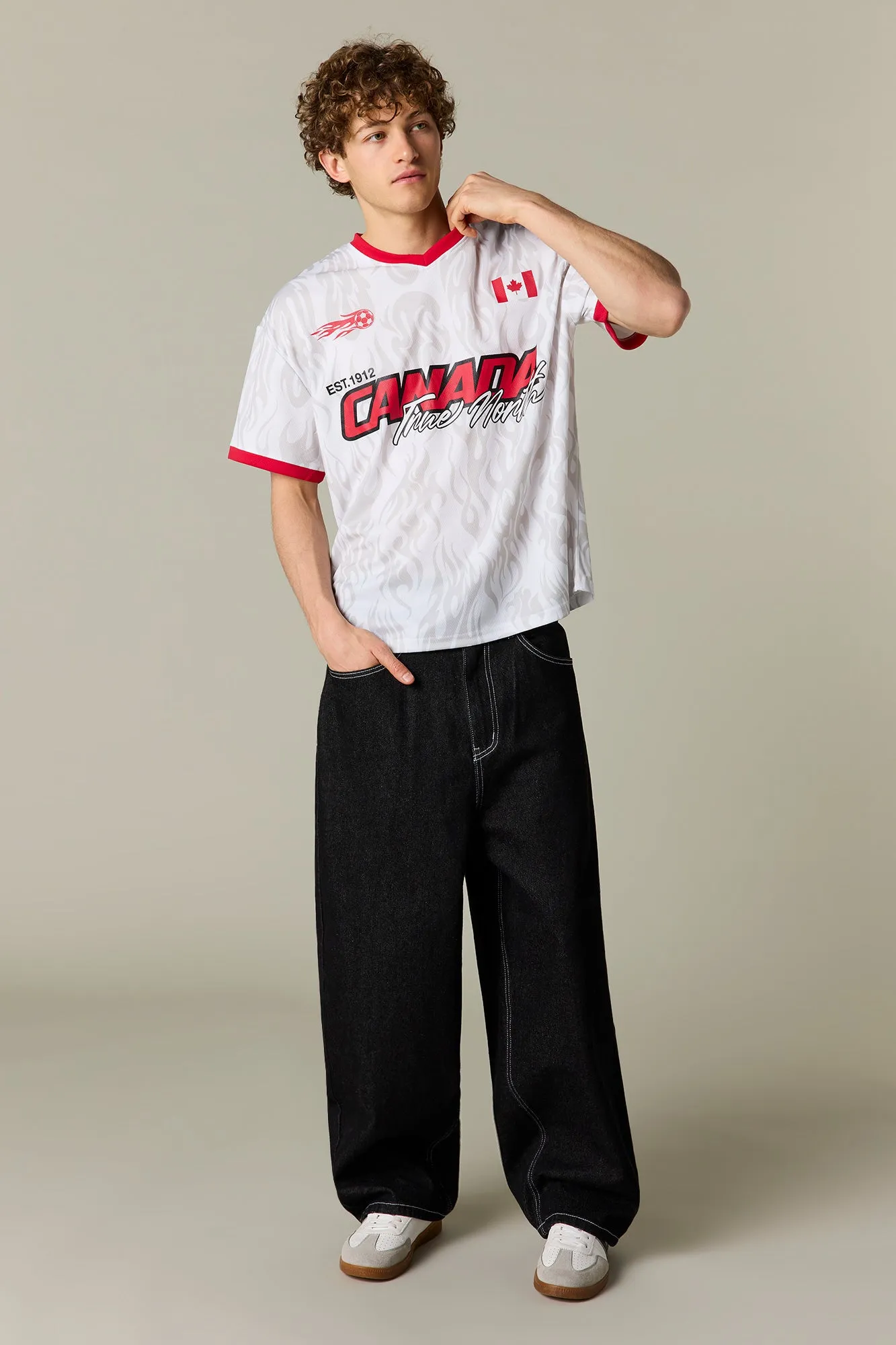 Canada Graphic Mesh Soccer Jersey sold by Urban Planet product image thumbnail 3
