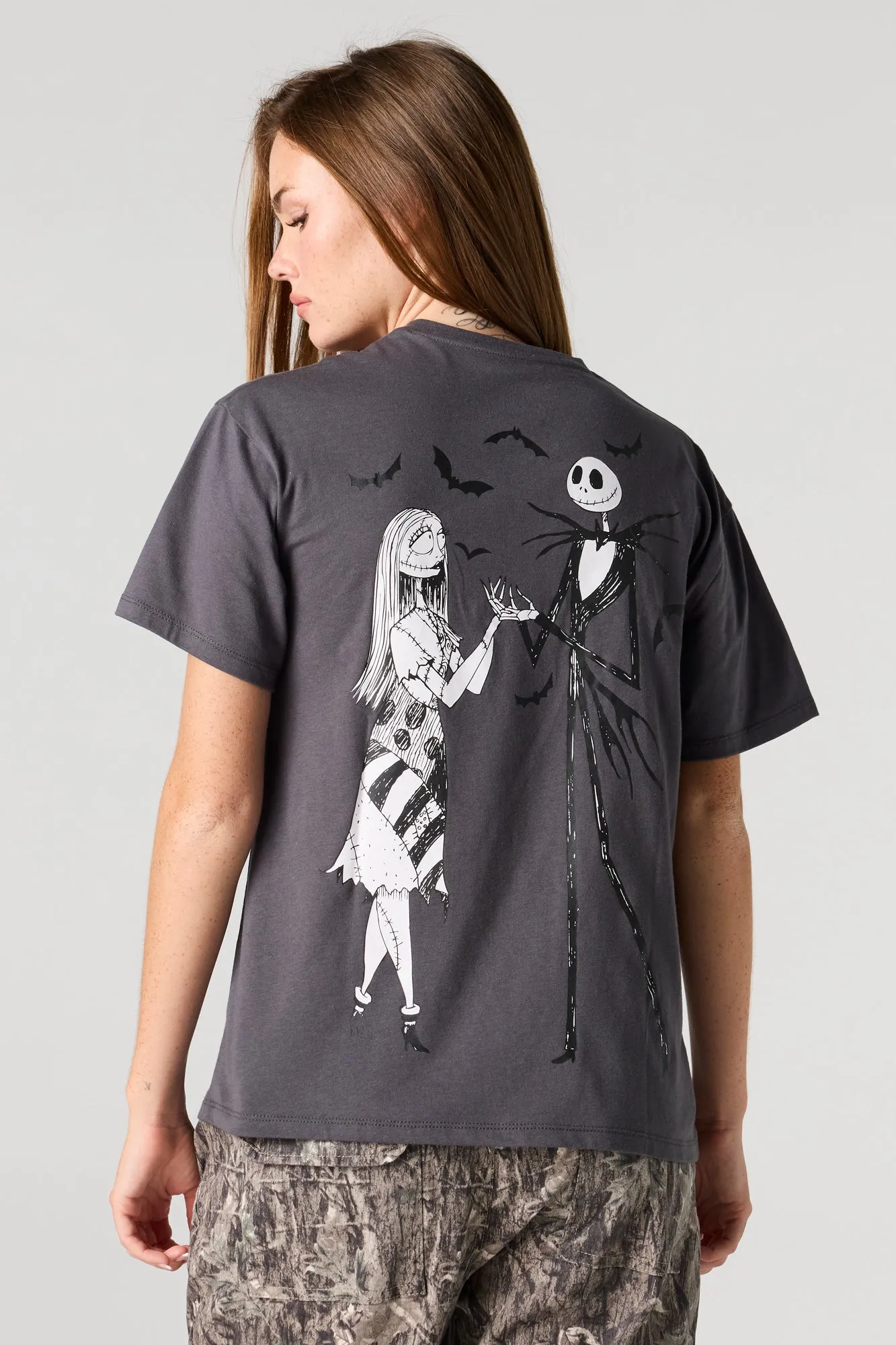 Jack & Sally Graphic Boyfriend T-Shirt sold by Urban Planet product image thumbnail 2