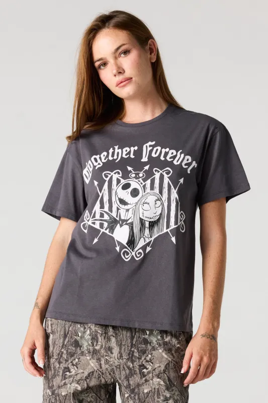 Jack & Sally Graphic Boyfriend T-Shirt sold by Urban Planet