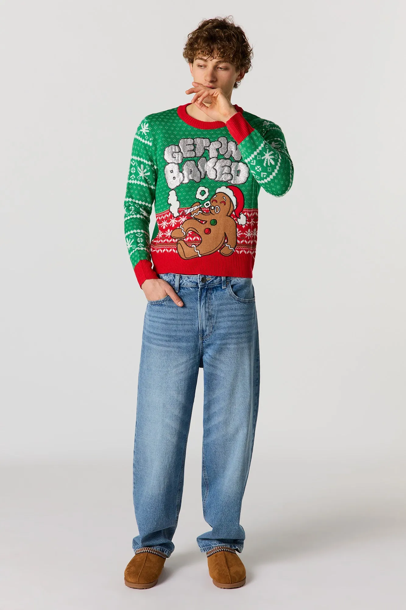 Gingerbread Baked Christmas Sweater sold by Urban Planet product image thumbnail 4