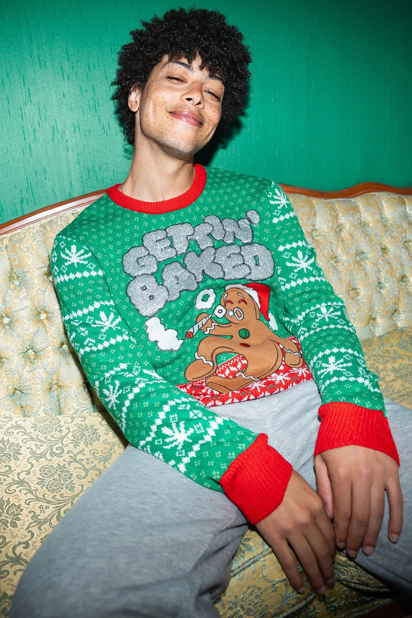Gingerbread Baked Christmas Sweater sold by Urban Planet