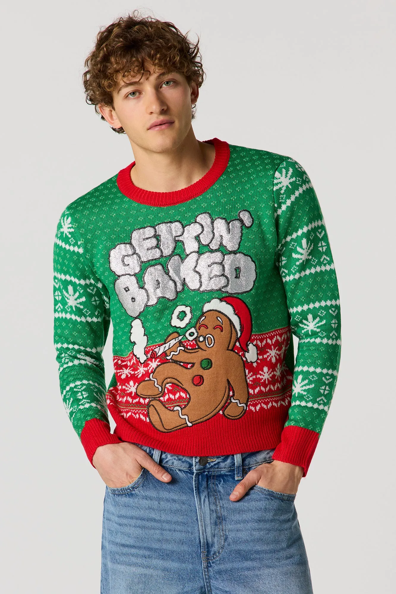 Gingerbread Baked Christmas Sweater sold by Urban Planet product image thumbnail 2