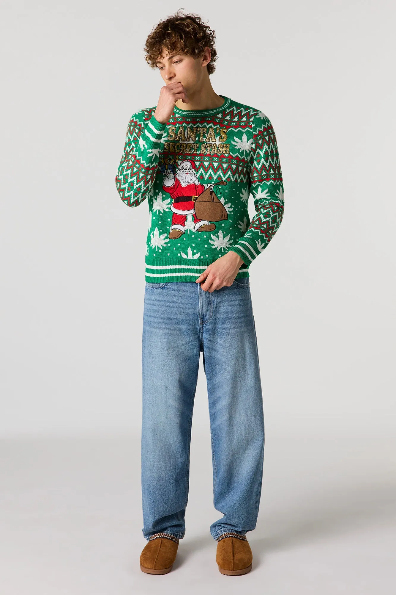 Santa's Stash Christmas Sweater sold by Urban Planet product image thumbnail 3