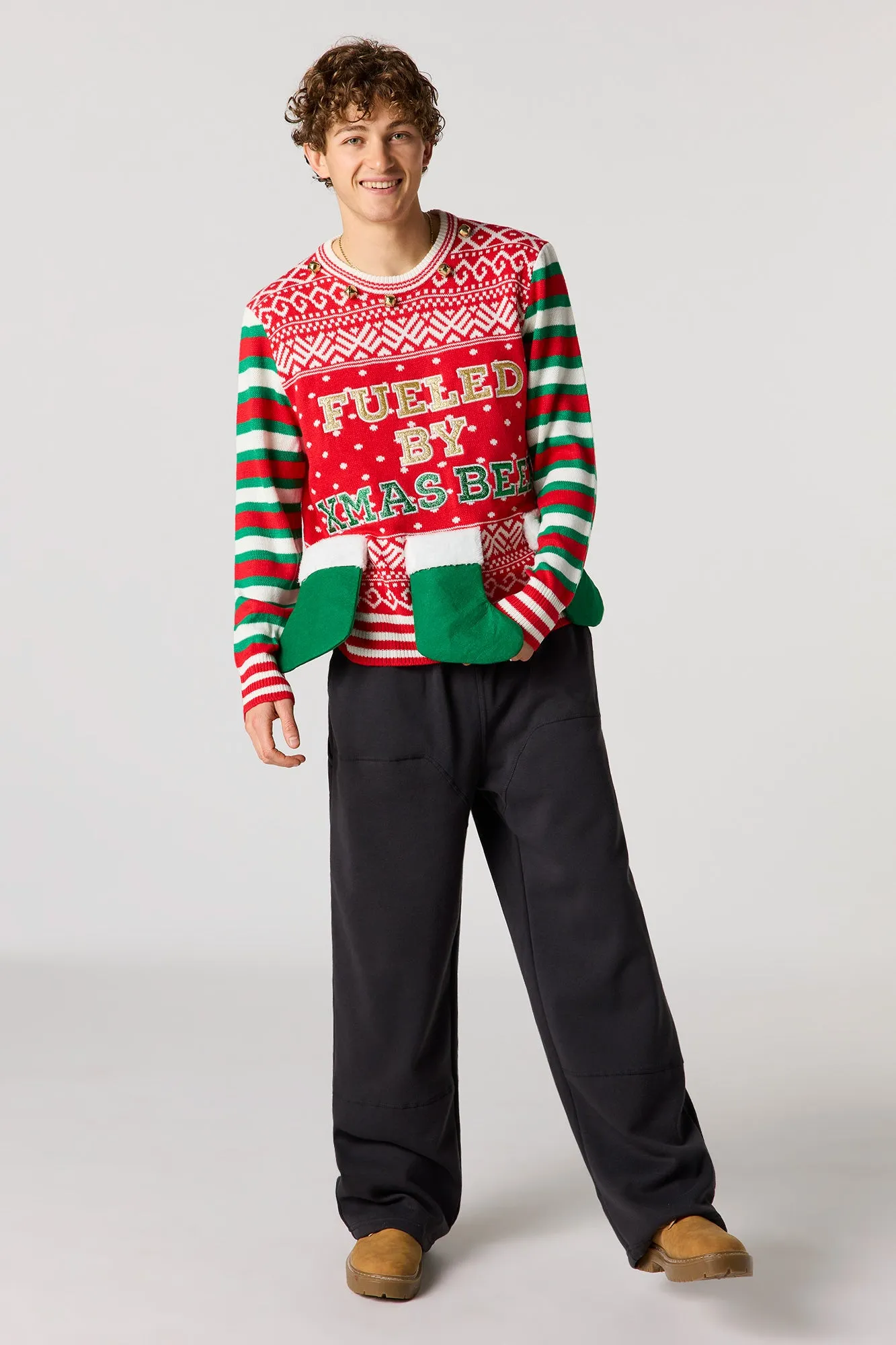 3D Stocking Christmas Sweater sold by Urban Planet product image thumbnail 3