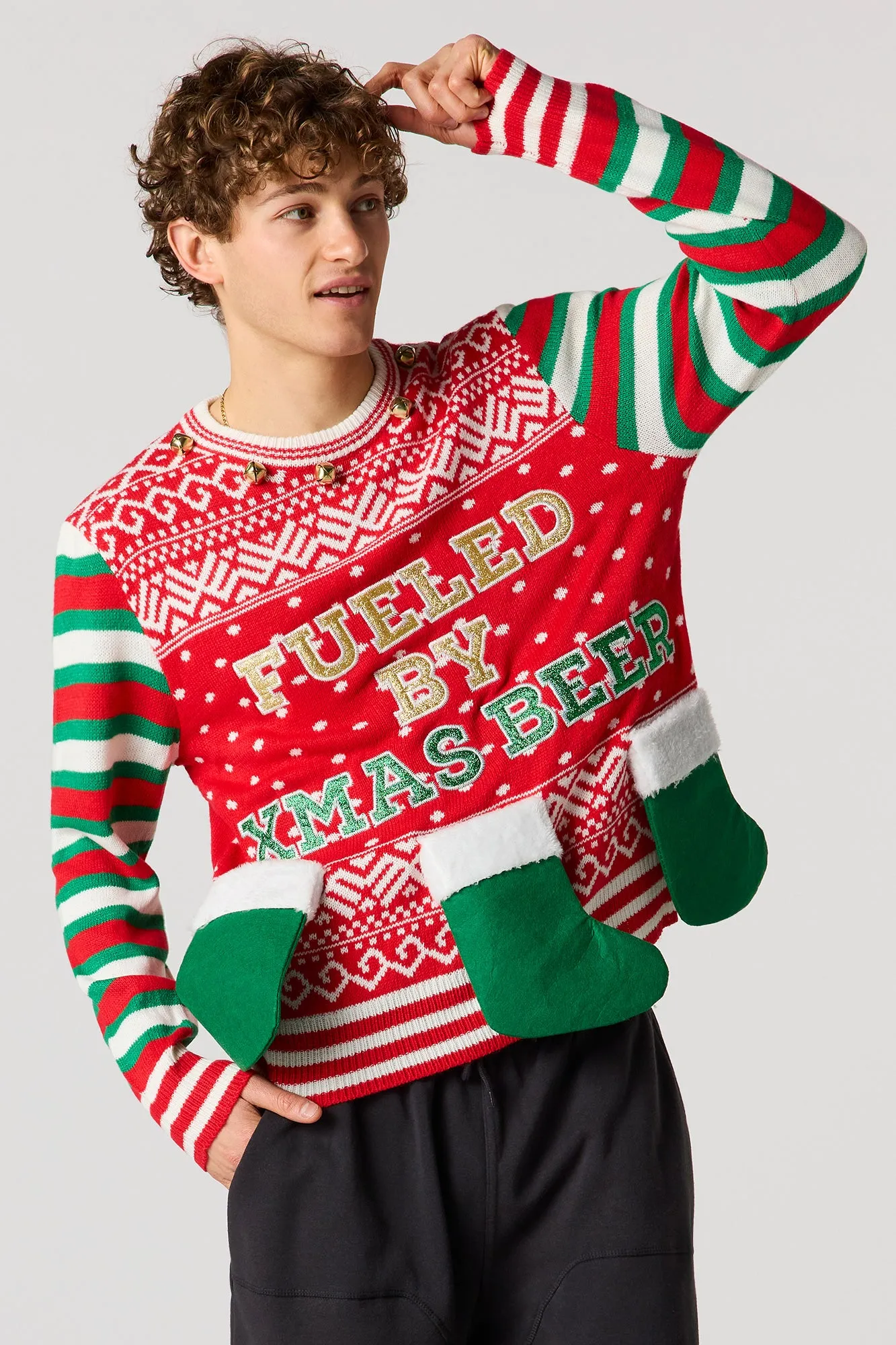 3D Stocking Christmas Sweater sold by Urban Planet