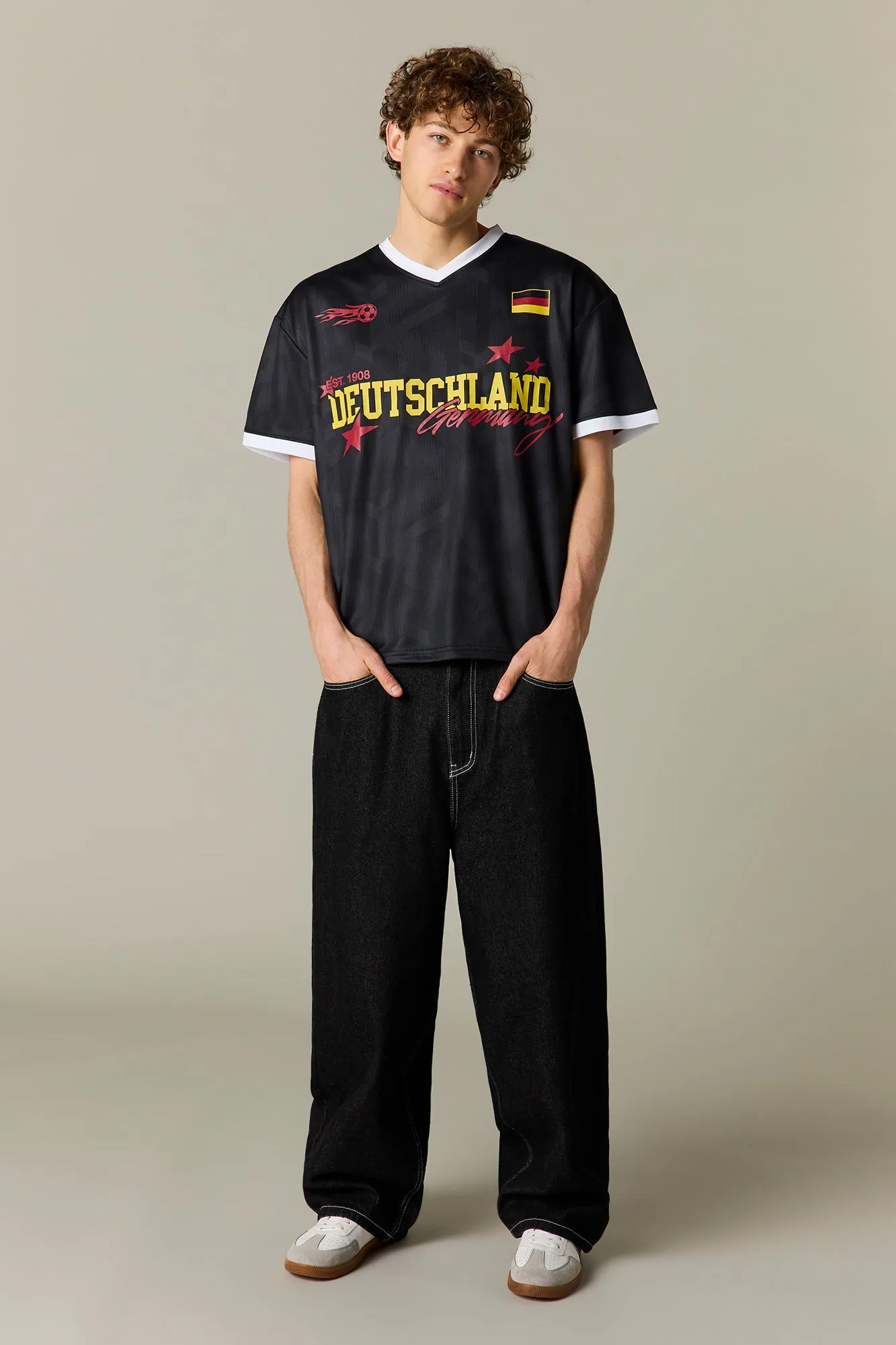 Germany Graphic Mesh Soccer Jersey sold by Urban Planet product image thumbnail 3