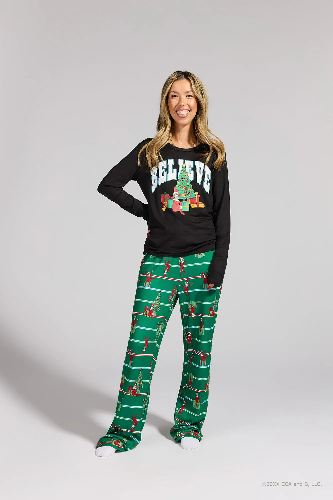 Womens Fammy Jammies Believe The Elf on the Shelf® Pajama Set sold by Urban Planet