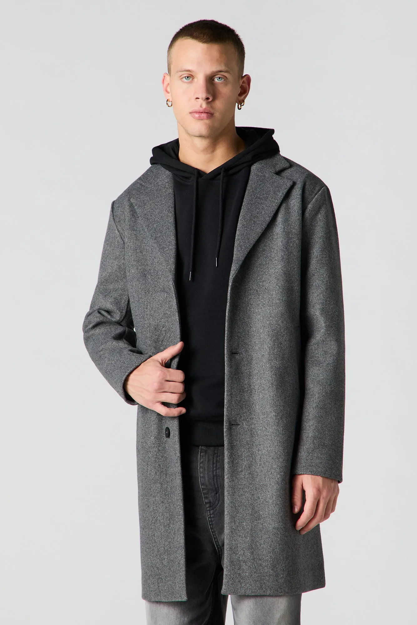 Button Front Peacoat sold by Urban Planet product image thumbnail 2