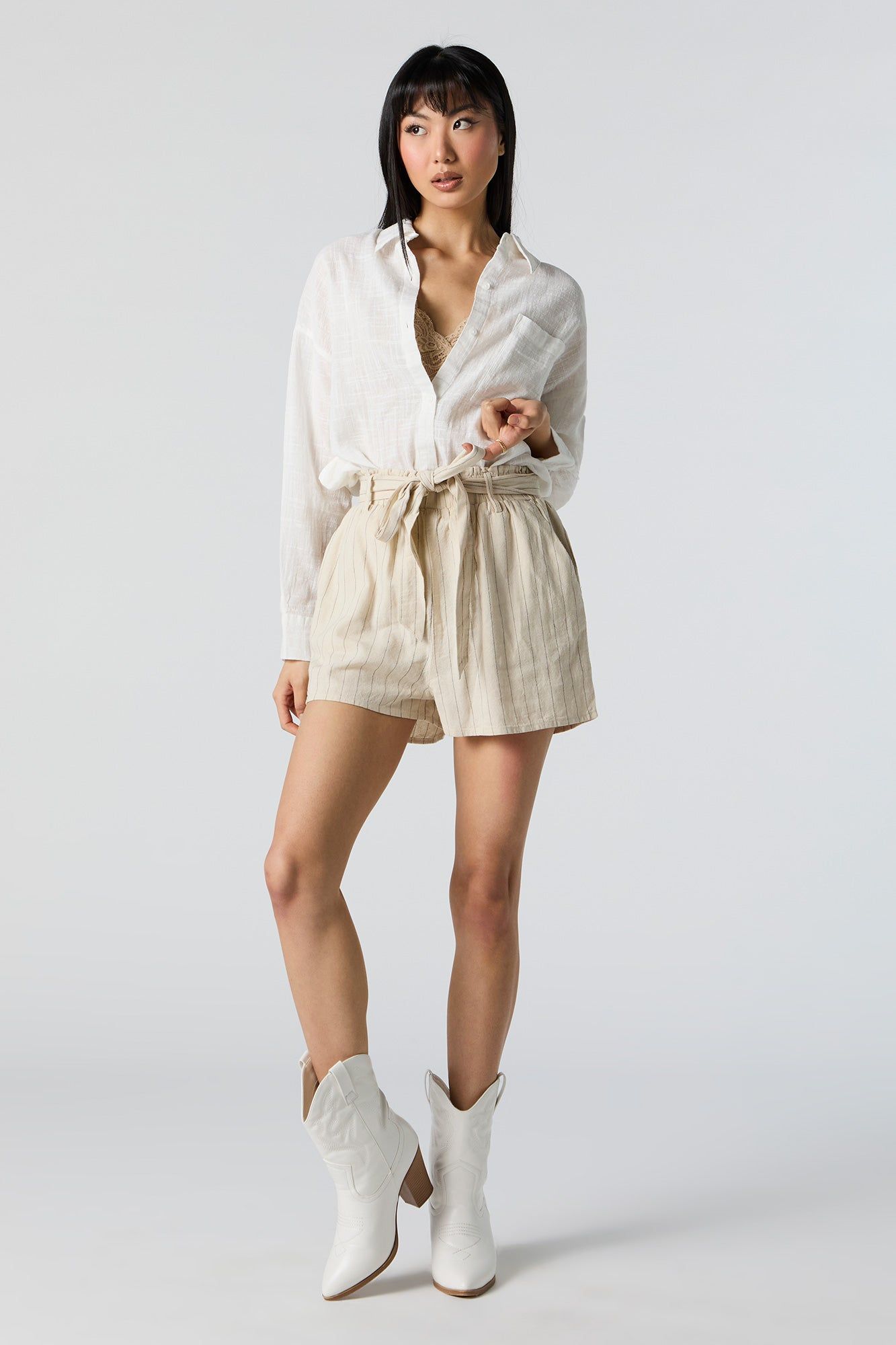 Oversized Textured Button-Up Top sold by Urban Planet product image thumbnail 3