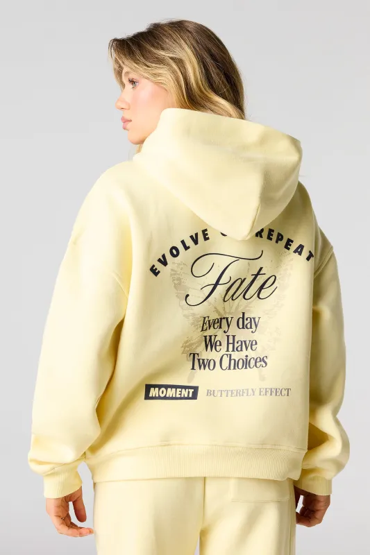 Evolve HD Print Boxy Fleece Hoodie sold by Urban Planet