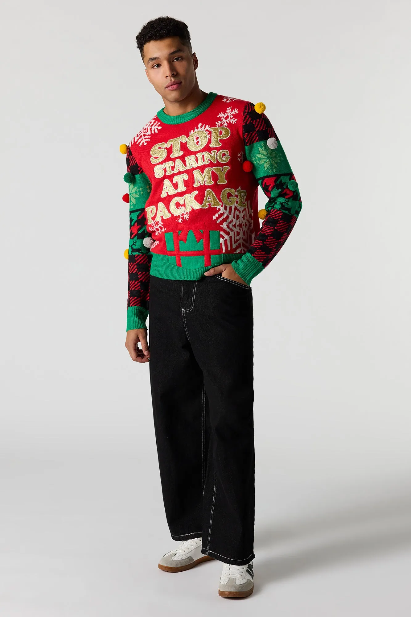 Pom-Pom Christmas Sweater sold by Urban Planet product image thumbnail 3
