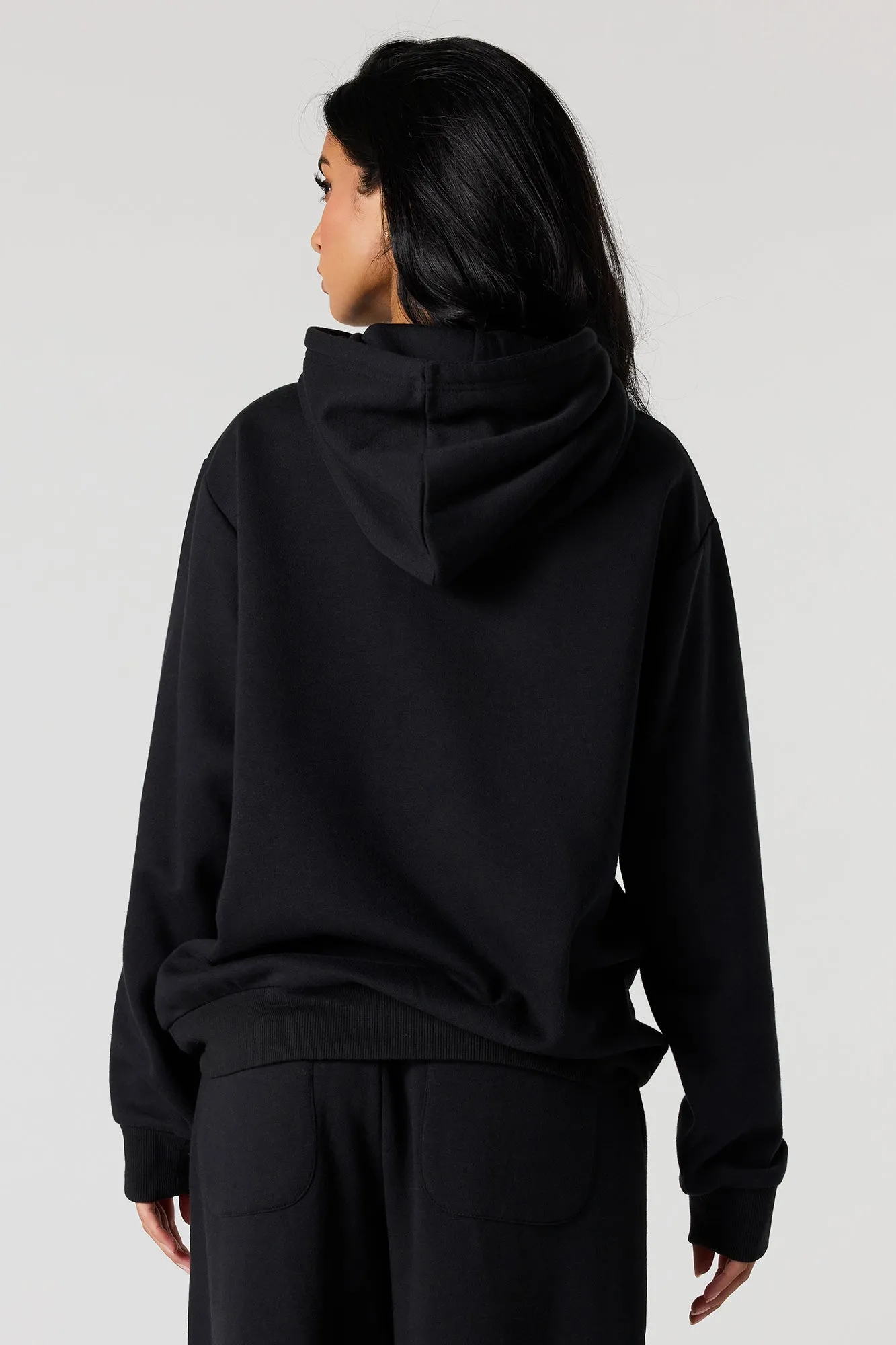 Rhinestone Faux Pearl Fleece Hoodie sold by Urban Planet product image thumbnail 5