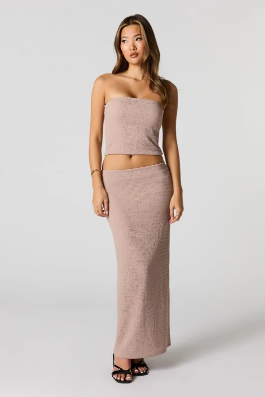 Textured Maxi Skirt sold by Urban Planet