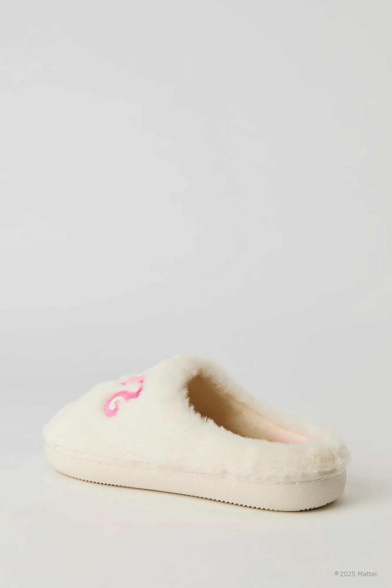 Barbie™ Embroidered Plush Slippers sold by Urban Planet product image thumbnail 4