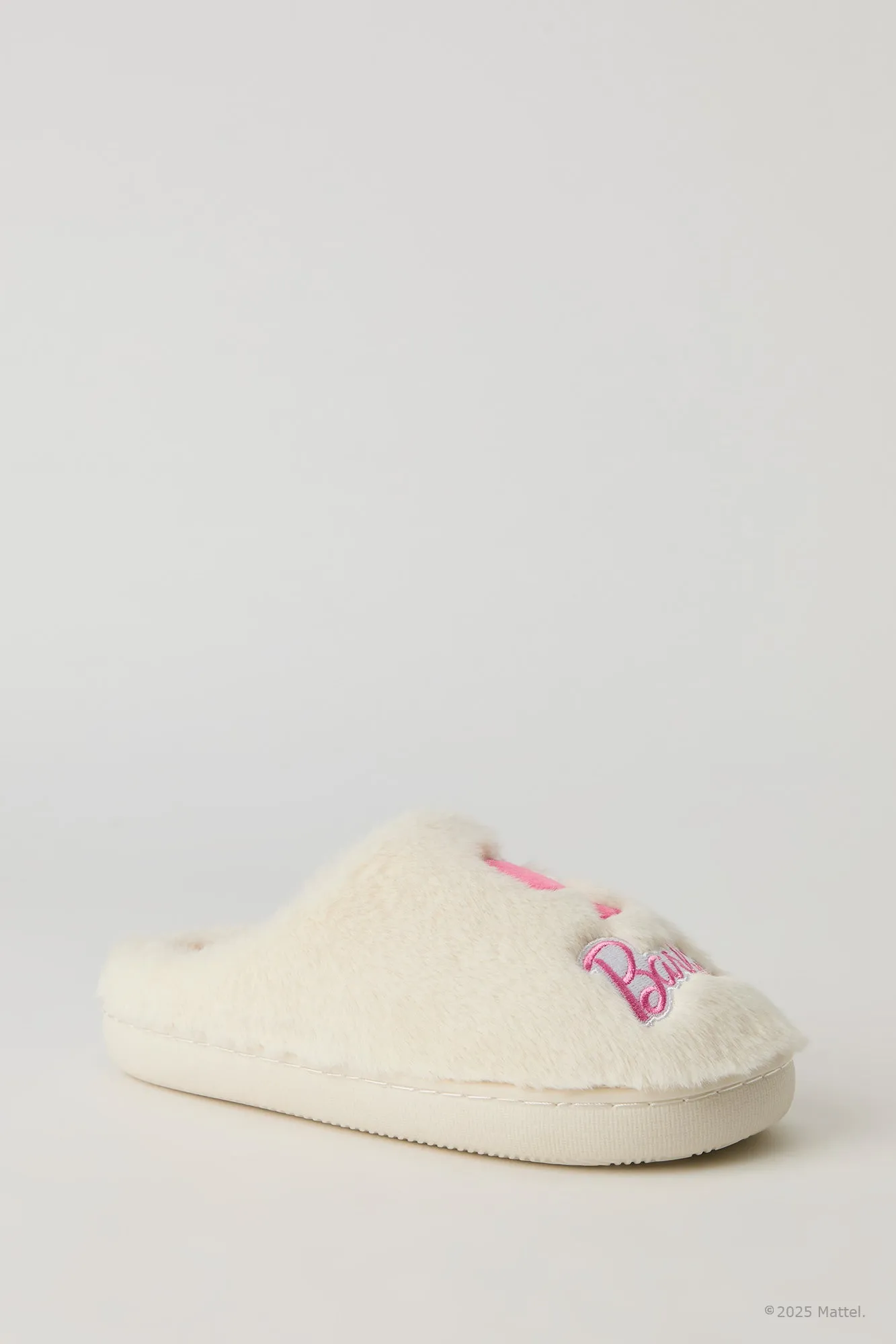 Barbie™ Embroidered Plush Slippers sold by Urban Planet product image thumbnail 3