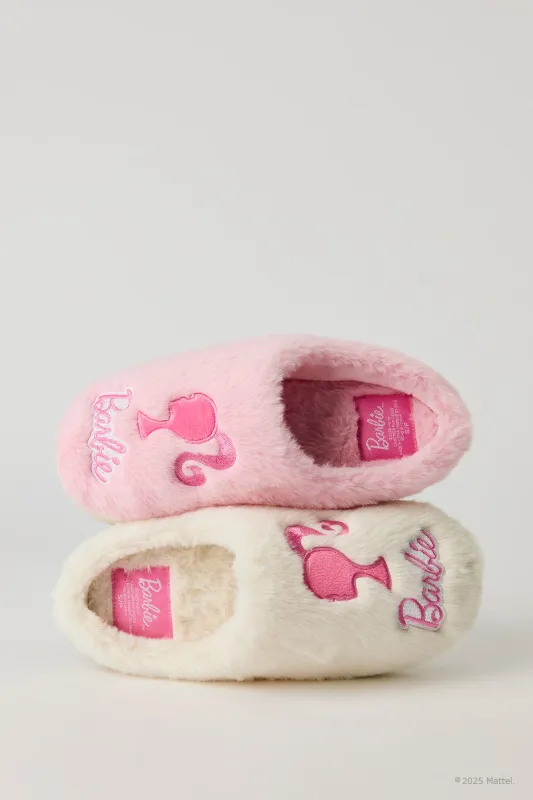 Barbie™ Embroidered Plush Slippers sold by Urban Planet