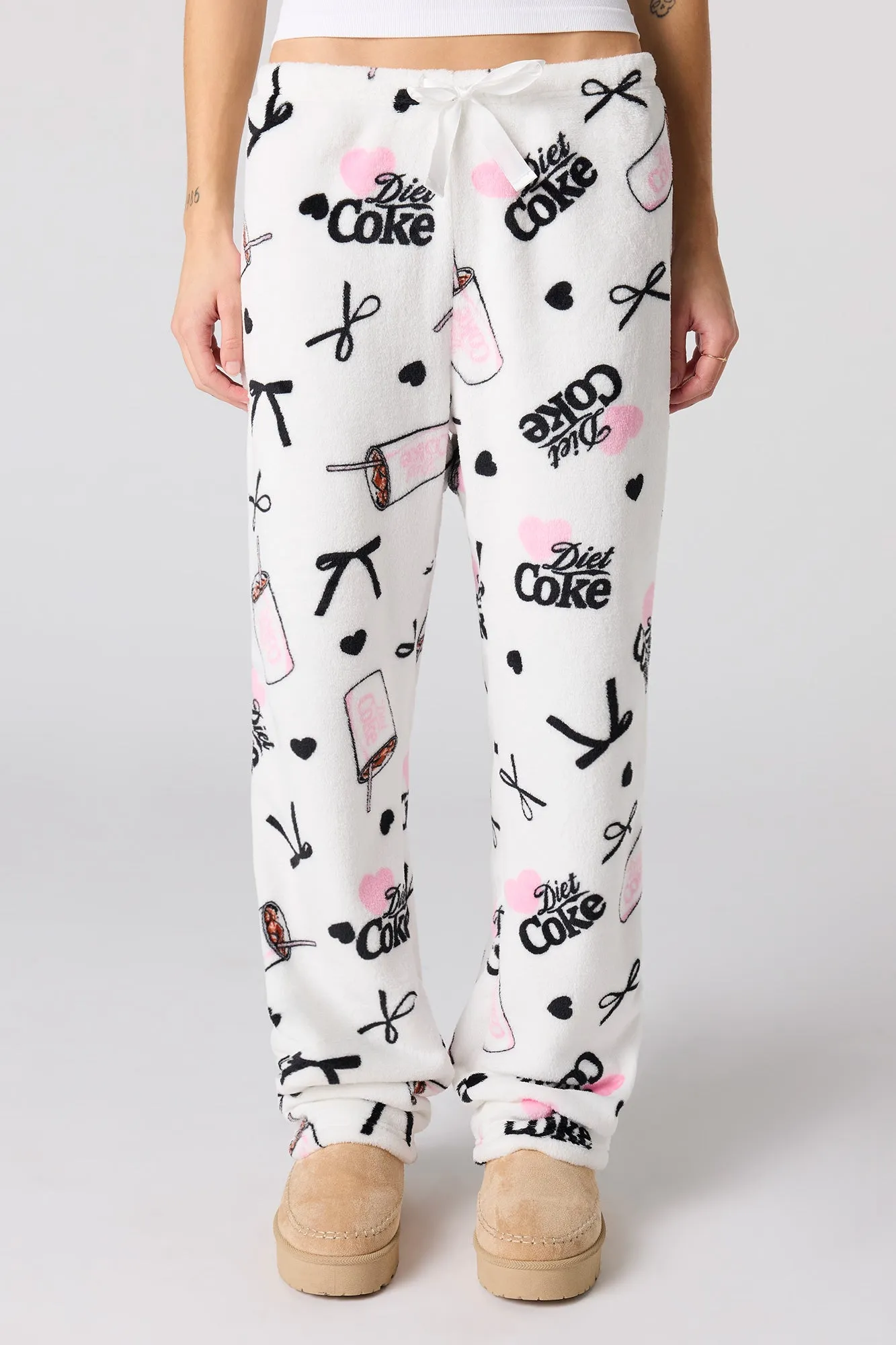 Diet Coke Print Plush Pajama Pant sold by Urban Planet product image thumbnail 2