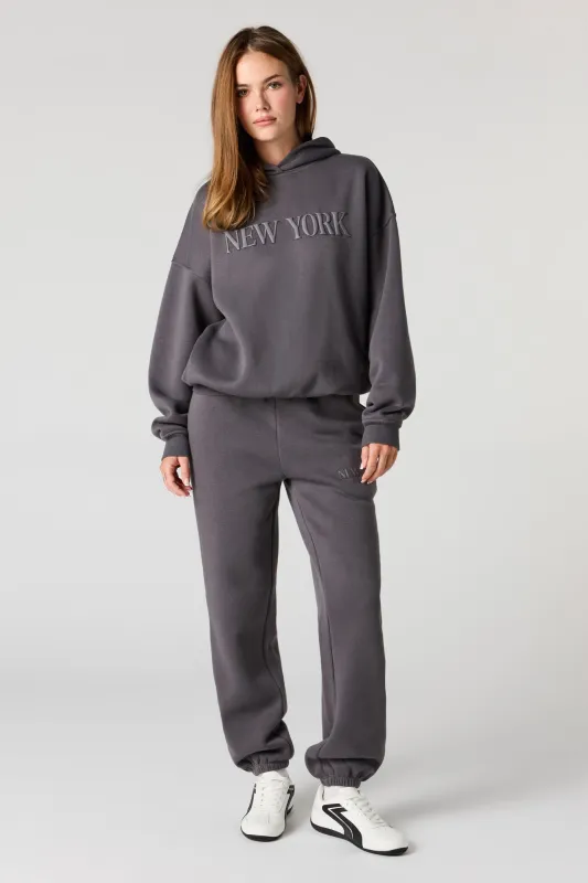 NY Puffed Print Fleece Jogger made by Stitches