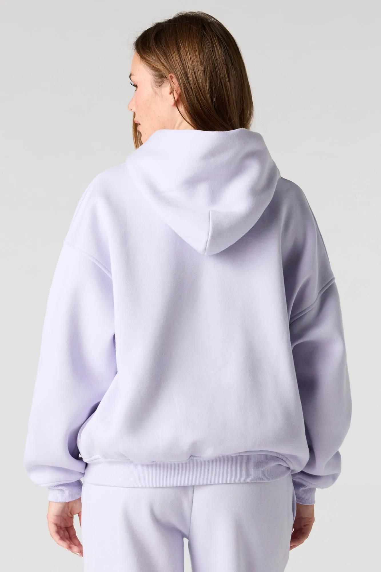 Health & Wellness Embroidered Boxy Fleece Hoodie sold by Urban Planet product image thumbnail 2