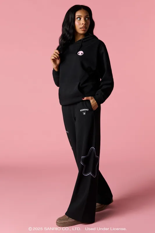Kuromi™ Embroidered Wide Leg Sweatpant sold by Urban Planet