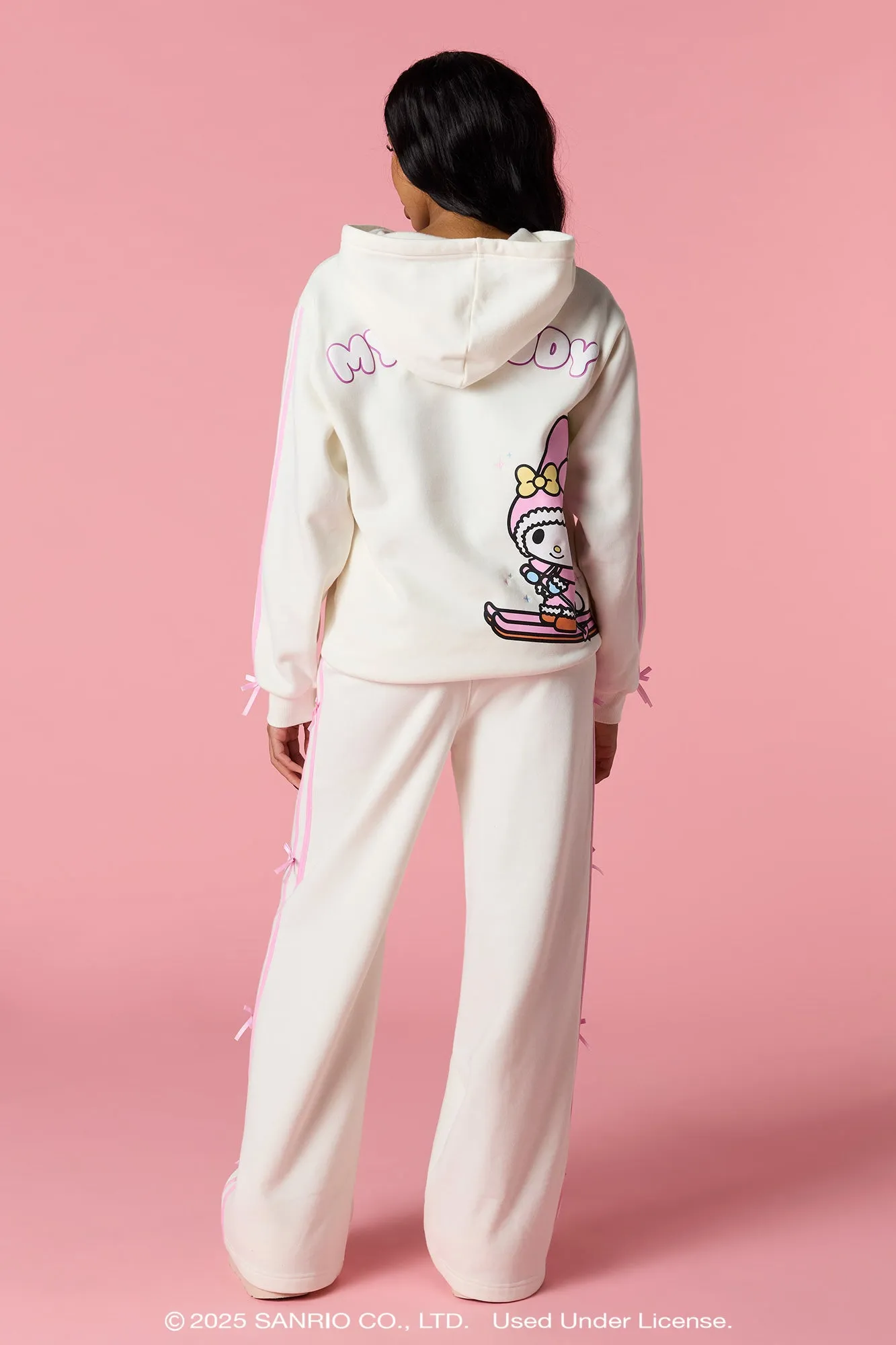 My Melody™ Puff Print 3D Bow Wide Leg Sweatpant sold by Urban Planet product image thumbnail 3