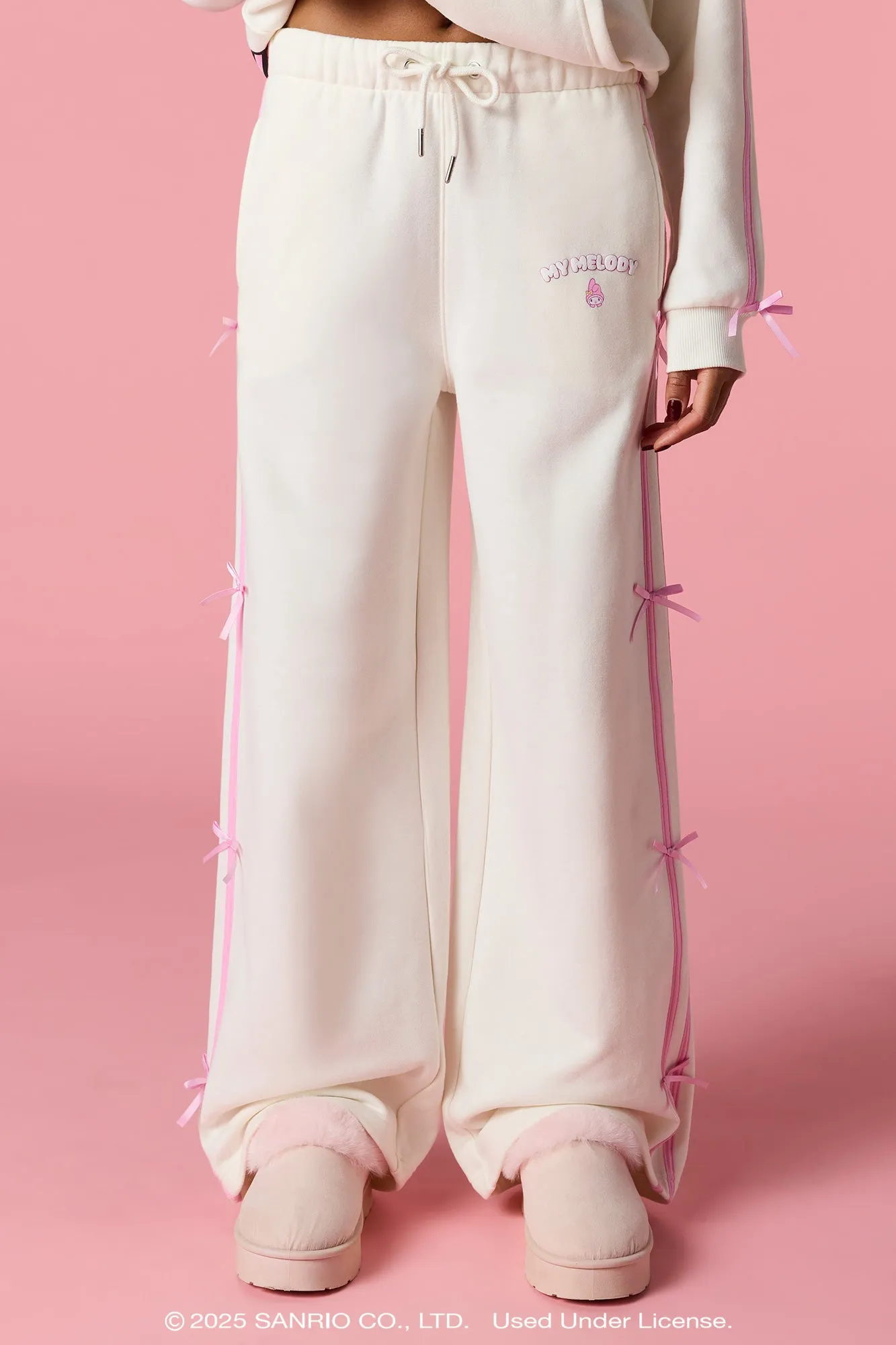 My Melody™ Puff Print 3D Bow Wide Leg Sweatpant sold by Urban Planet product image thumbnail 2