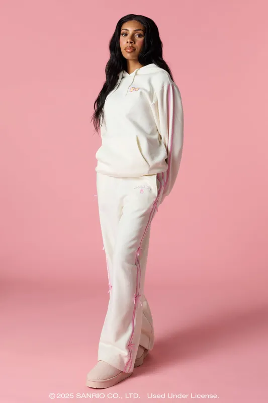 My Melody™ Puff Print 3D Bow Wide Leg Sweatpant sold by Urban Planet