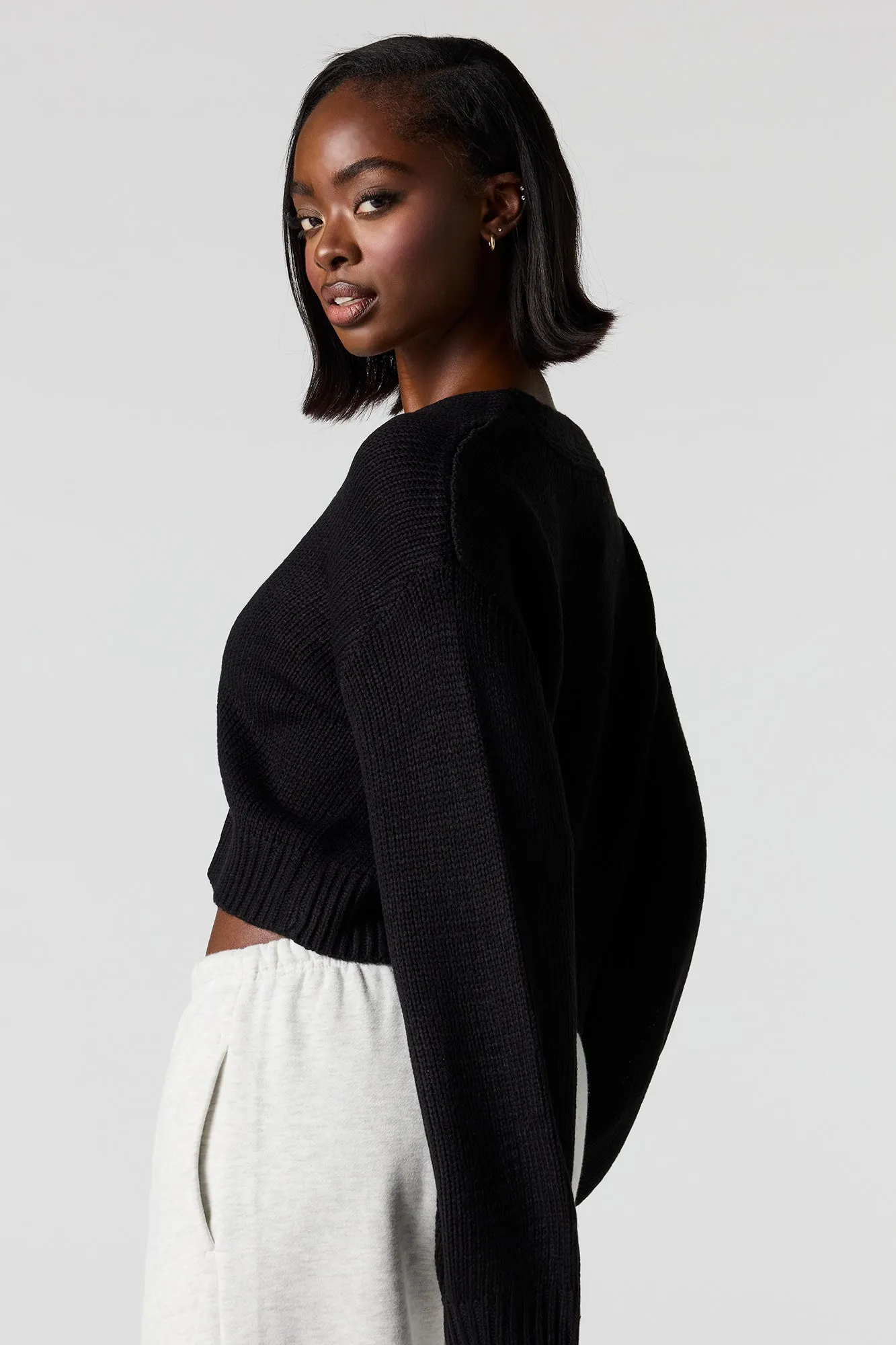 Knit Button-Up Cardigan sold by Urban Planet product image thumbnail 2