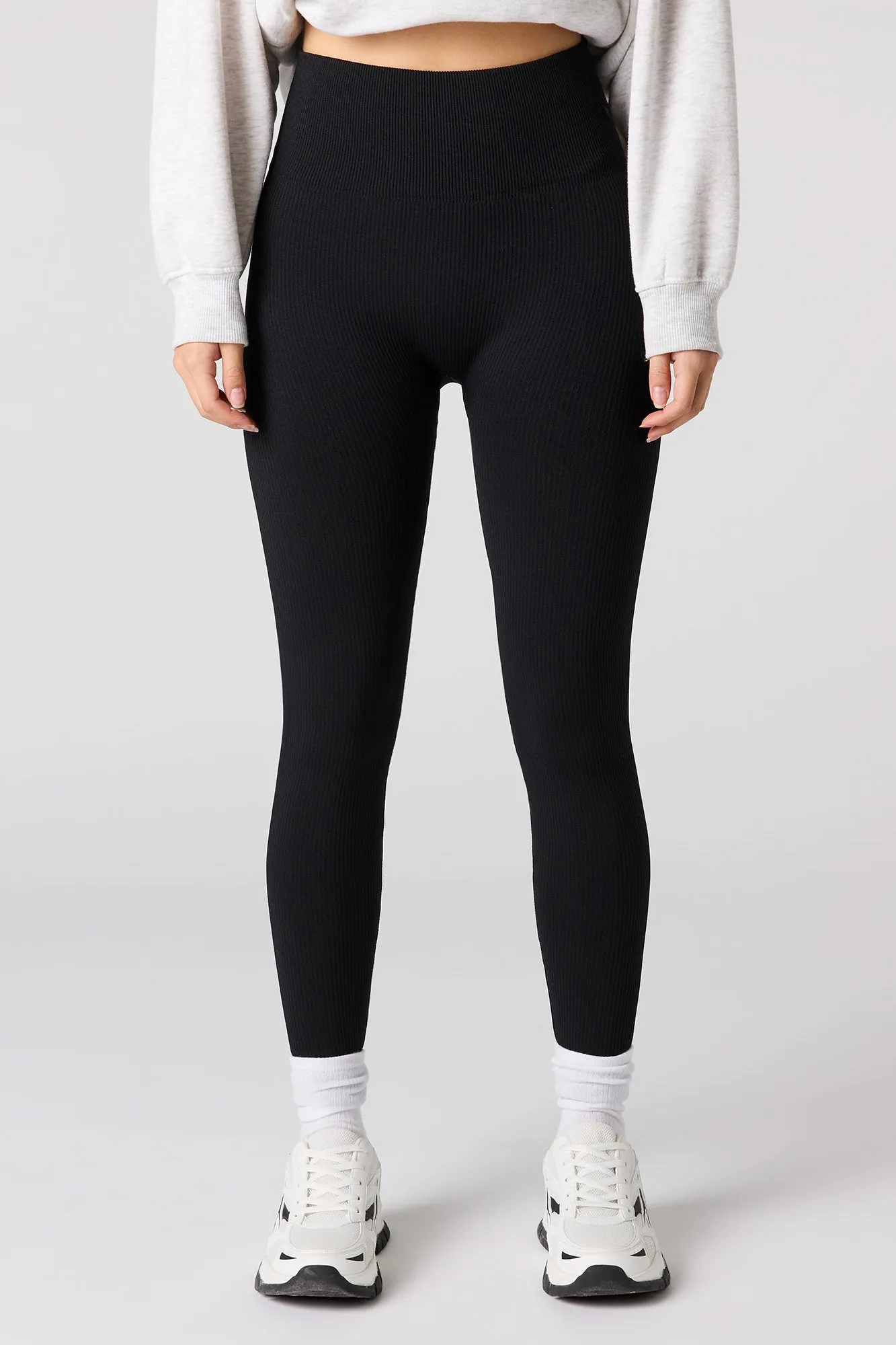 High Rise Seamless Ribbed Legging sold by Urban Planet product image thumbnail 5