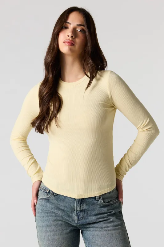 Ribbed Classic Long Sleeve Top sold by Urban Planet