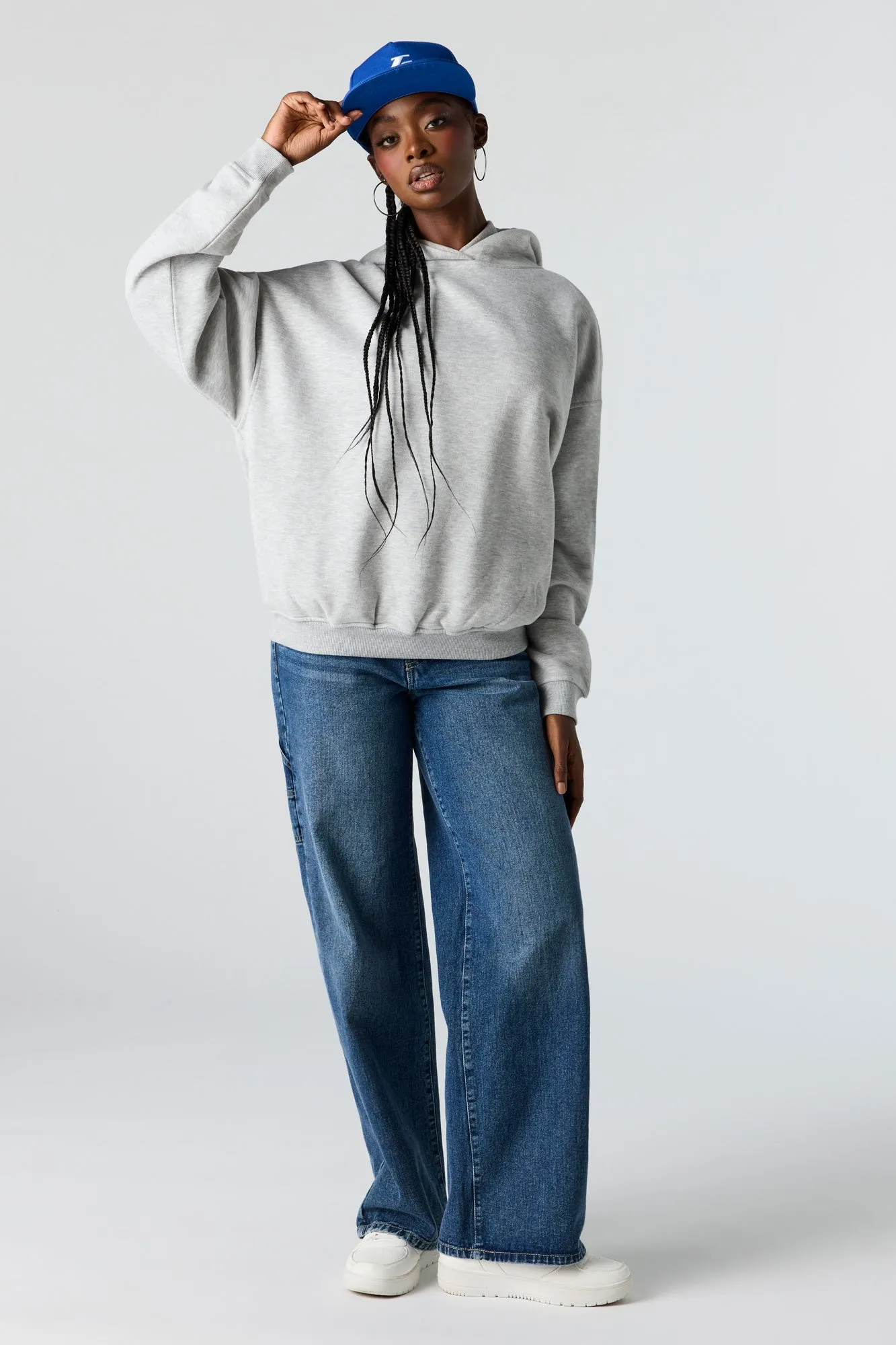 Boxy Fleece Hoodie sold by Urban Planet product image thumbnail 3