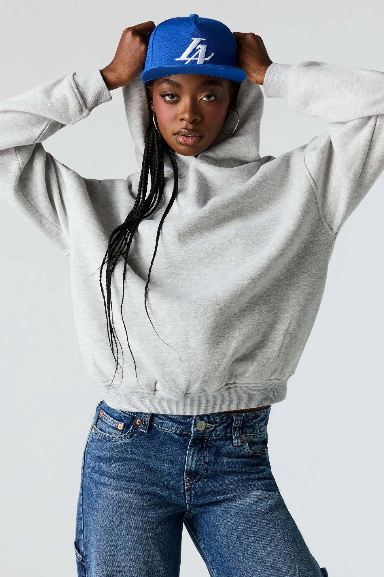 Boxy Fleece Hoodie sold by Urban Planet product image thumbnail 4