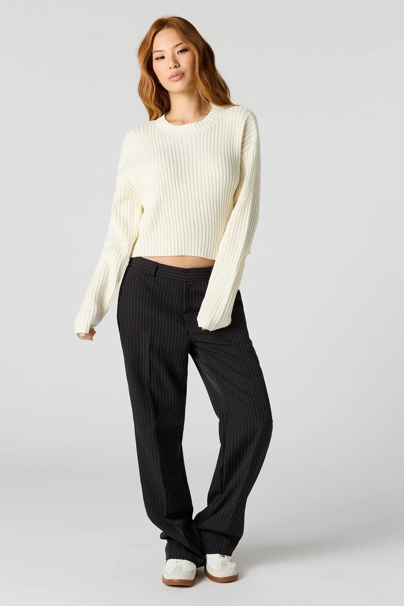 Ribbed Knit Sweater sold by Urban Planet product image thumbnail 3