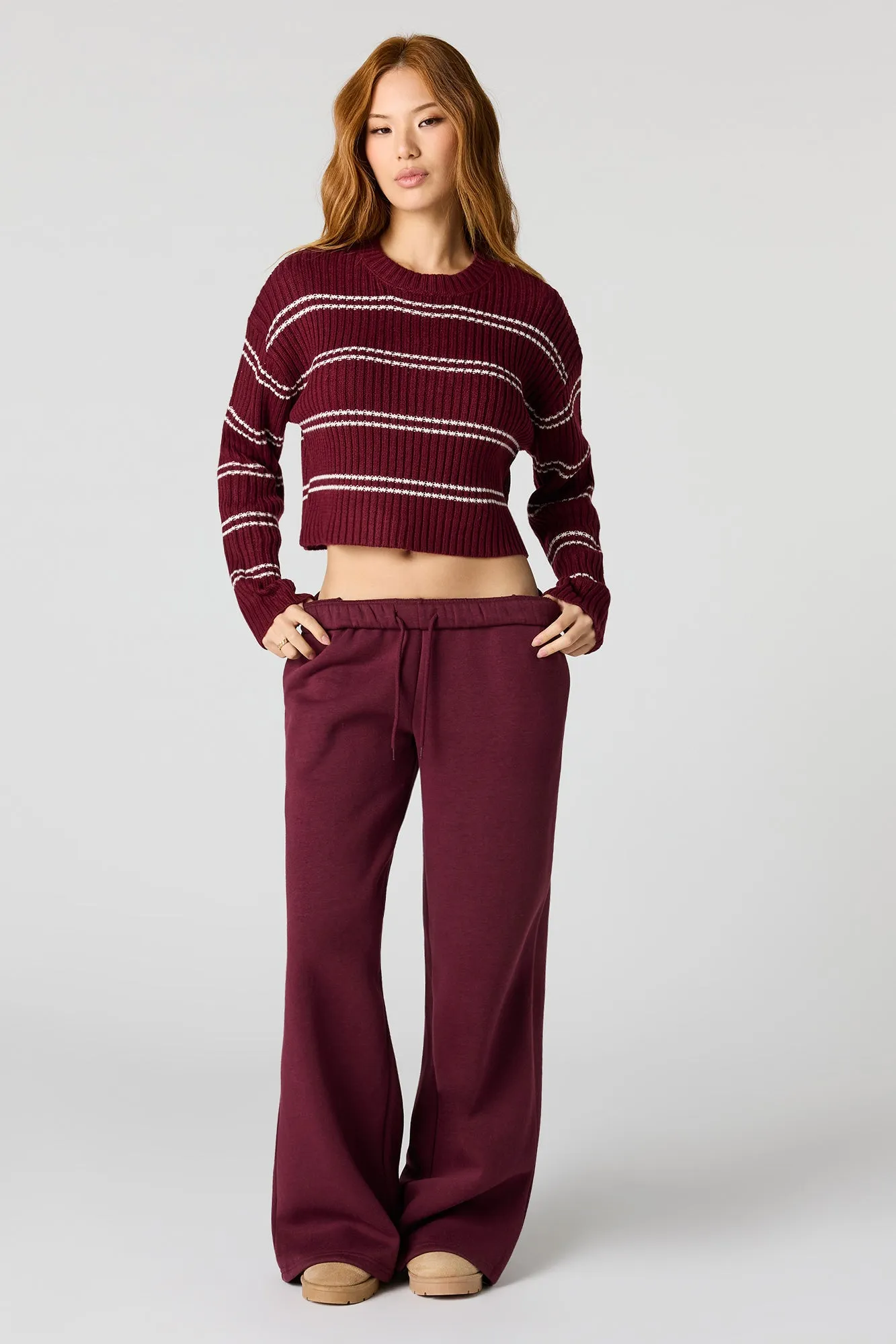 Striped Ribbed Knit Sweater sold by Urban Planet product image thumbnail 3