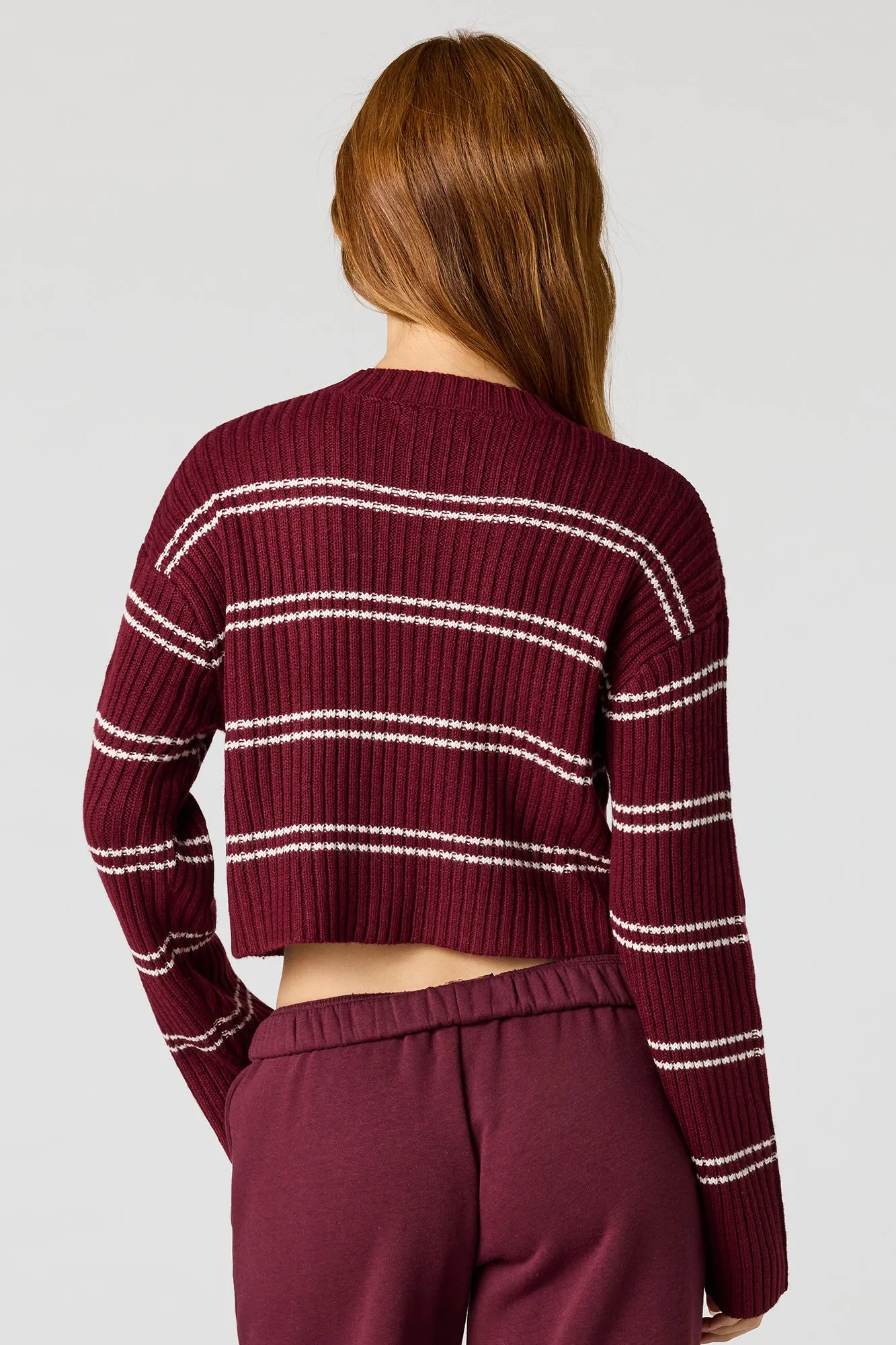 Striped Ribbed Knit Sweater sold by Urban Planet product image thumbnail 2