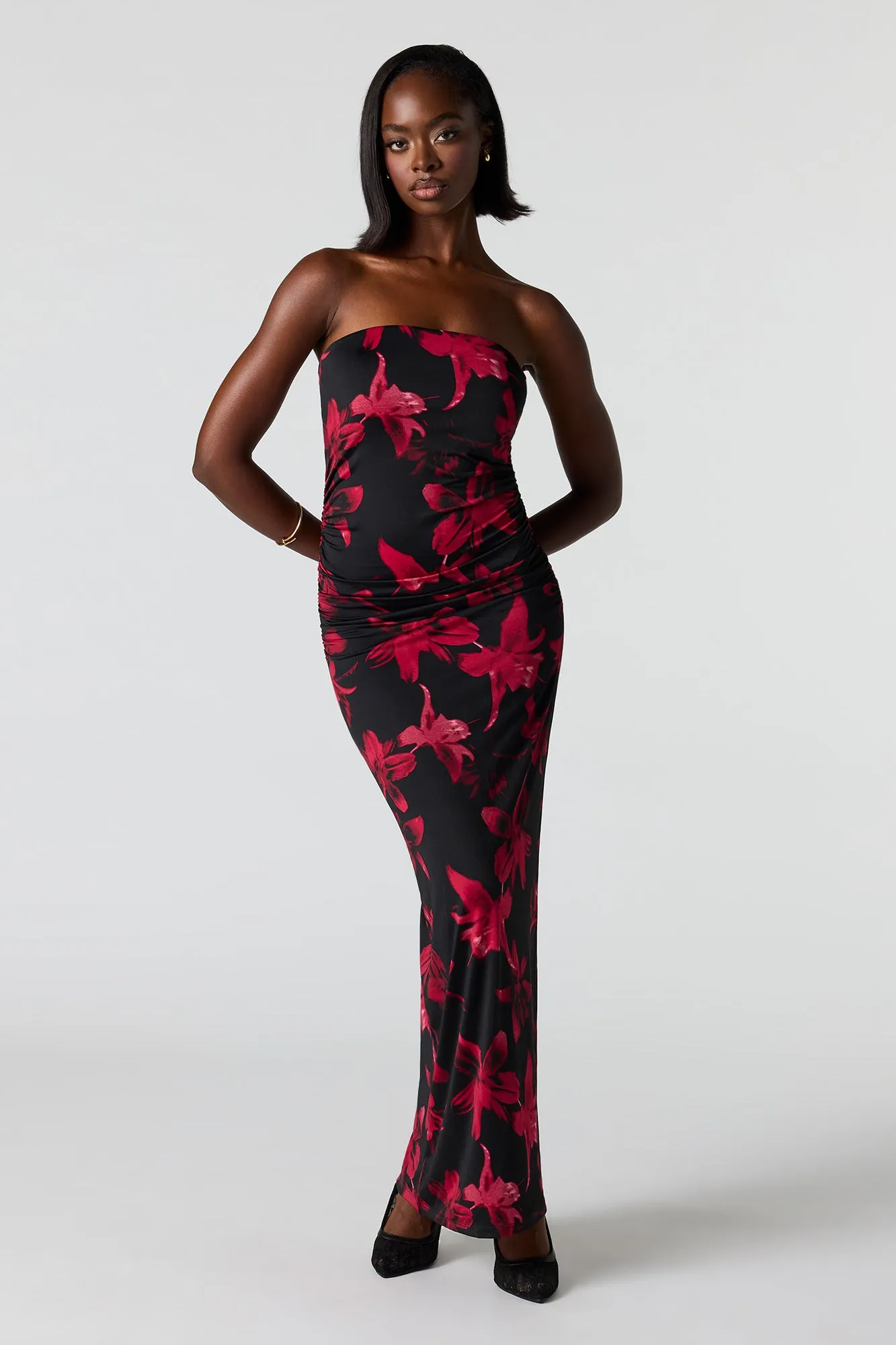 Ruched Tube Maxi Dress sold by Urban Planet